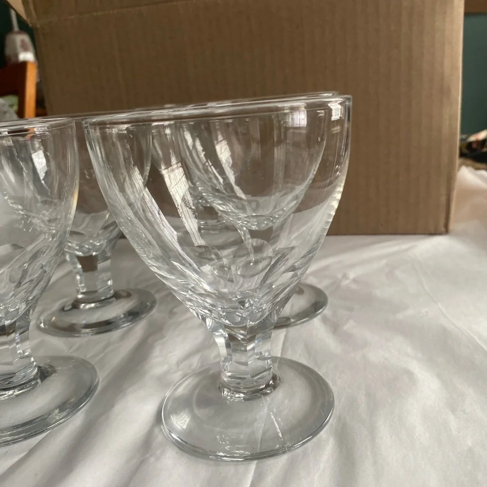 Georgian Rummer Drinking Glass Set of 5